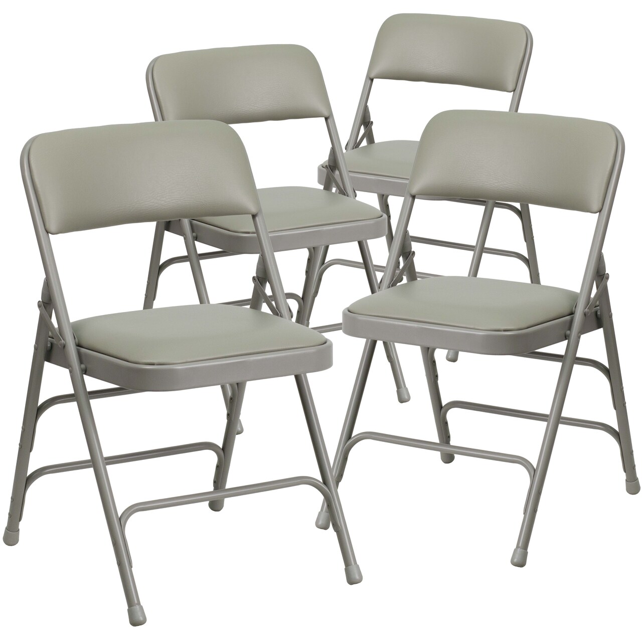 Emma and Oliver 4 Pack Home & Office Portable Party Events Padded Metal Folding Chair